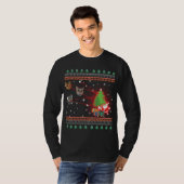 Funny Laser Eyes Cat Ugly Kerstlamour Sweater T-shirt (Voorkant volledig)