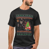 Funny Laser Eyes Cat Ugly Kerstlamour Sweater T-shirt (Voorkant)