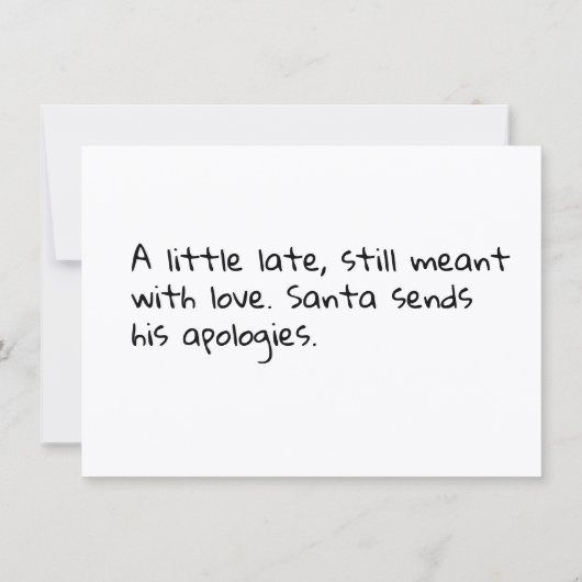Funny Late Christmas Card Feestdagenkaart (Achterkant)