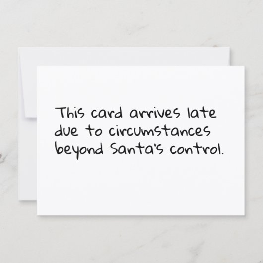 Funny Late Christmas Card Feestdagenkaart (Achterkant)
