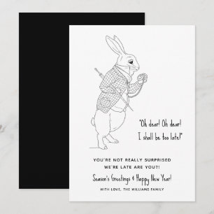 Funny Late Happy Nieuwjaar Holiday Card Feestdagenkaart