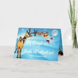 Funny Late Kerstmis Feestdagen Kaart