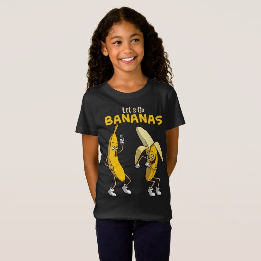 Funny Laten we Bananas Gift Kinder Boys Girls Cute T-shirt (Voorkant volledig)