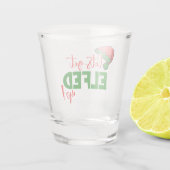 Funny, laten we een drink partij worden. shot glas (Achterkant)