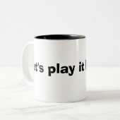 Funny Laten we het spelen door Ear Quote Coffee Mo Tweekleurige Koffiemok (Voorkant links)