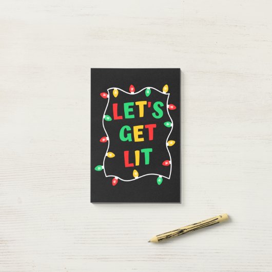 Funny Laten we met Kerstmis gaan Post-it® Notes (Op bureau)