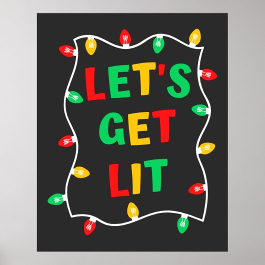 Funny Laten we met Kerstmis gaan Poster (Voorkant)