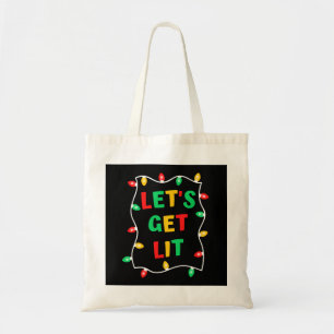 Funny Laten we met Kerstmis gaan Tote Bag