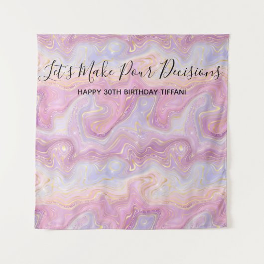 Funny Laten we onze beslissingen nemen, Birthday P Wandkleed (Voorkant)