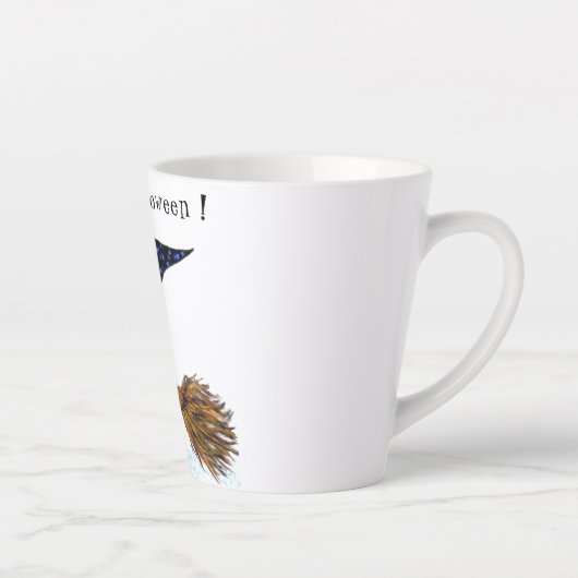 Funny Latte Mok Halloween Witch Pumpkin Flying (Rechts)