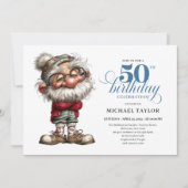 Funny Laugh Out Loud Man Turning 50 Invitation Kaart (Voorkant)