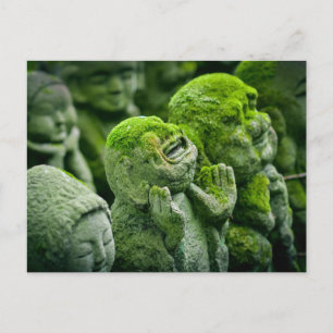 Funny Laughing Buddha Statue Kyoto Japan Foto Briefkaart