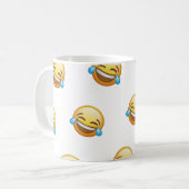 Funny Laughing Crying Emoji Graphic Koffiemok (Voorkant links)