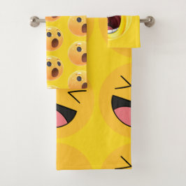 Funny Laughing Emoji Face Bad Handdoek