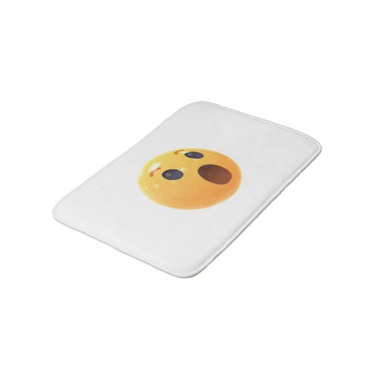 Funny Laughing Emoji Face Badmat (Gekanteld)