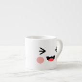 Funny Laughing Face Emoji Espresso Kop (Voorkant rechts)