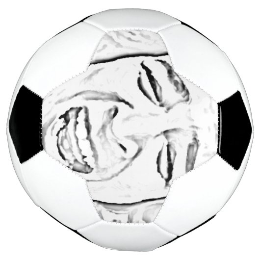 Funny Laughing Face Foto Drawing Design Voetbal (Gedraaid)