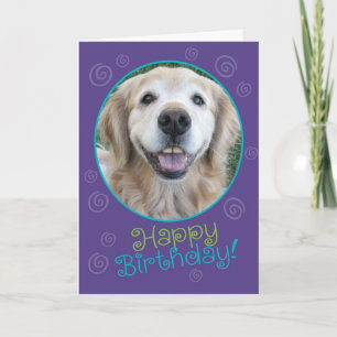 Funny Laughing Golden Retriever Birthday Kaart