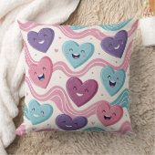 Funny laughing hearts Design cushion Kissen Kussen (Deken)