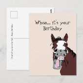Funny Laughing Horse Birthday Humor Card Briefkaart (Voorkant / Achterkant)