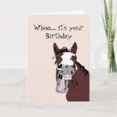 Funny Laughing Horse Birthday Humor Card Kaart (Voorkant)