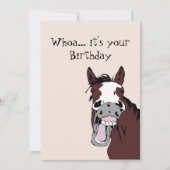 Funny Laughing Horse Birthday Humor Card Kaart (Voorkant)