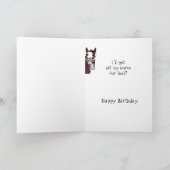 Funny Laughing Horse Birthday Humor Kaart (Binnen)