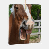 Funny Laughing Horse Keramisch Ornament (Rechts)