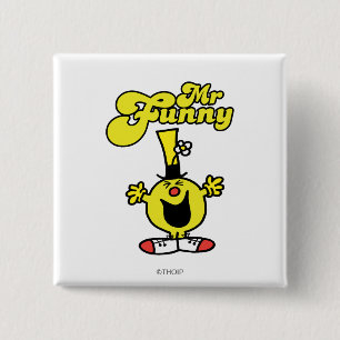 Funny Laughing Hysterically Vierkante Button 5,1 Cm