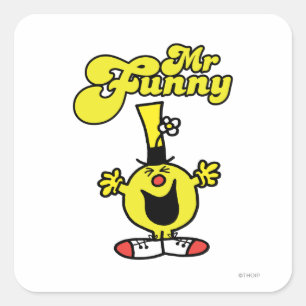 Funny Laughing Hysterically Vierkante Sticker