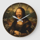 Funny Laughing Mona Lisa Hilarious Renaissance Art Grote Klok (Voorkant)