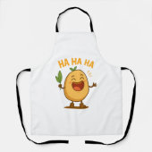 Funny Laughing Potato Apron Schort (Voorkant)