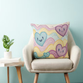 Funny laughing smiling hearts Design cushion  Kussen (Stoel)
