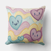 Funny laughing smiling hearts Design cushion  Kussen (Voorkant)
