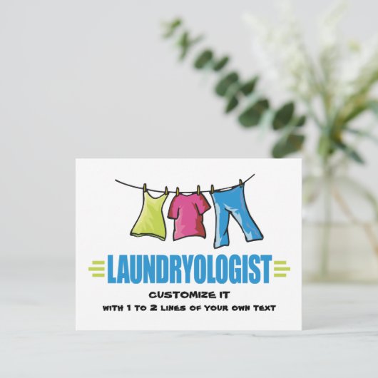 Funny Laundry Briefkaart (Staand voorkant)