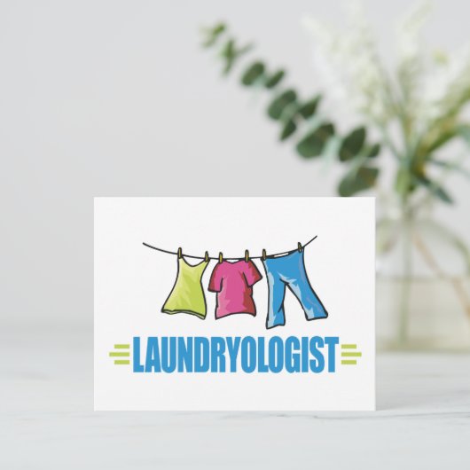 Funny Laundry Briefkaart (Staand voorkant)