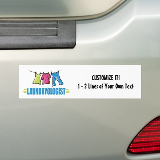 Funny Laundry Bumpersticker (Op auto)
