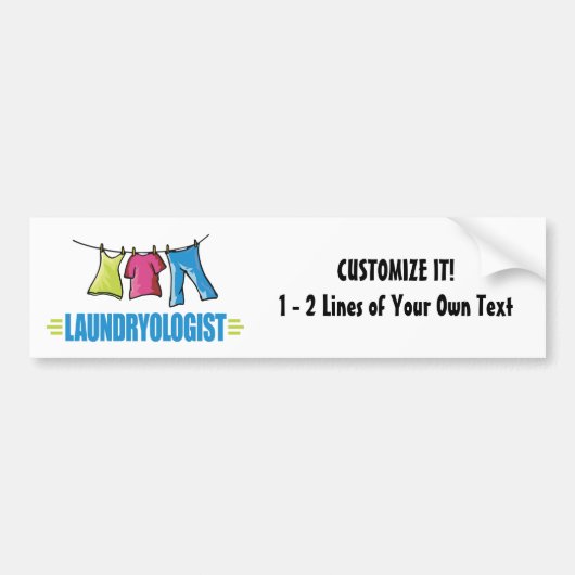 Funny Laundry Bumpersticker (Voorkant)