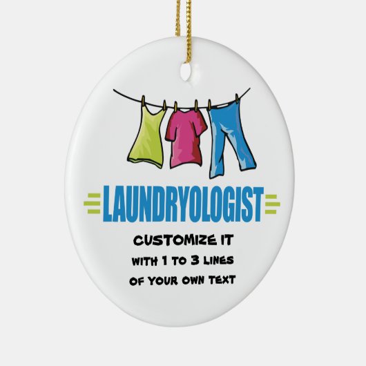 Funny Laundry Keramisch Ornament (Rechts)