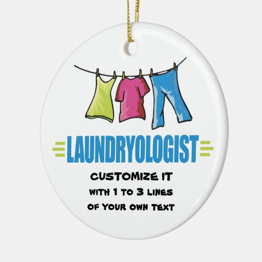 Funny Laundry Keramisch Ornament (Links)