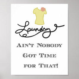 Funny Laundry Room Wall Art - 8x10 Poster