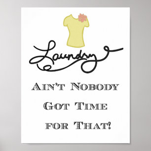 Funny Laundry Room Wall Art - 8x10 Poster