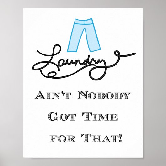 Funny Laundry Room Wall Art Poster (Voorkant)