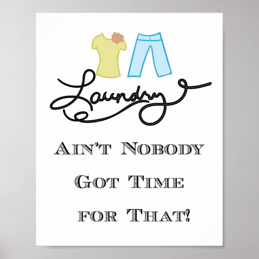 Funny Laundry Room Wall Art Poster (Voorkant)