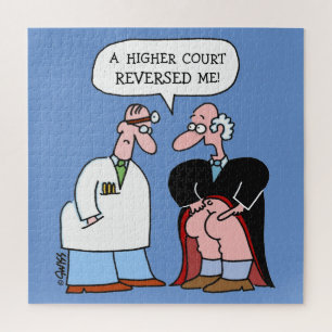 Funny Law Cartoon voor advocaten groot Legpuzzel