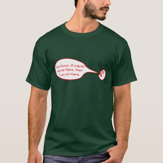 Funny Law Comic Rechtsverdediging T-shirt (Voorkant)