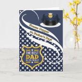 Funny Law Enforcement Vaderdag Kaart (Gele Bloem)