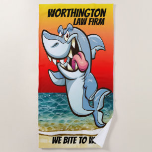 Funny Law Firm Version Beach Towel Strandlaken