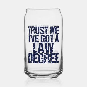 Funny Law School Afstuderen Advocaat Blikvorm Glas
