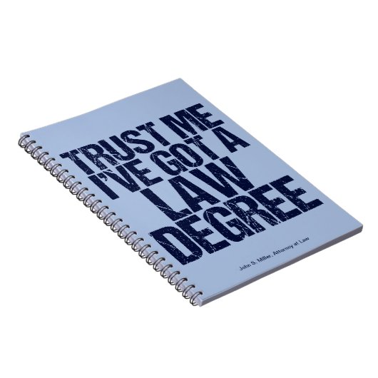 Funny Law School Afstuderen Gepersonaliseerde advo Notitieboek (Rechterzijde)